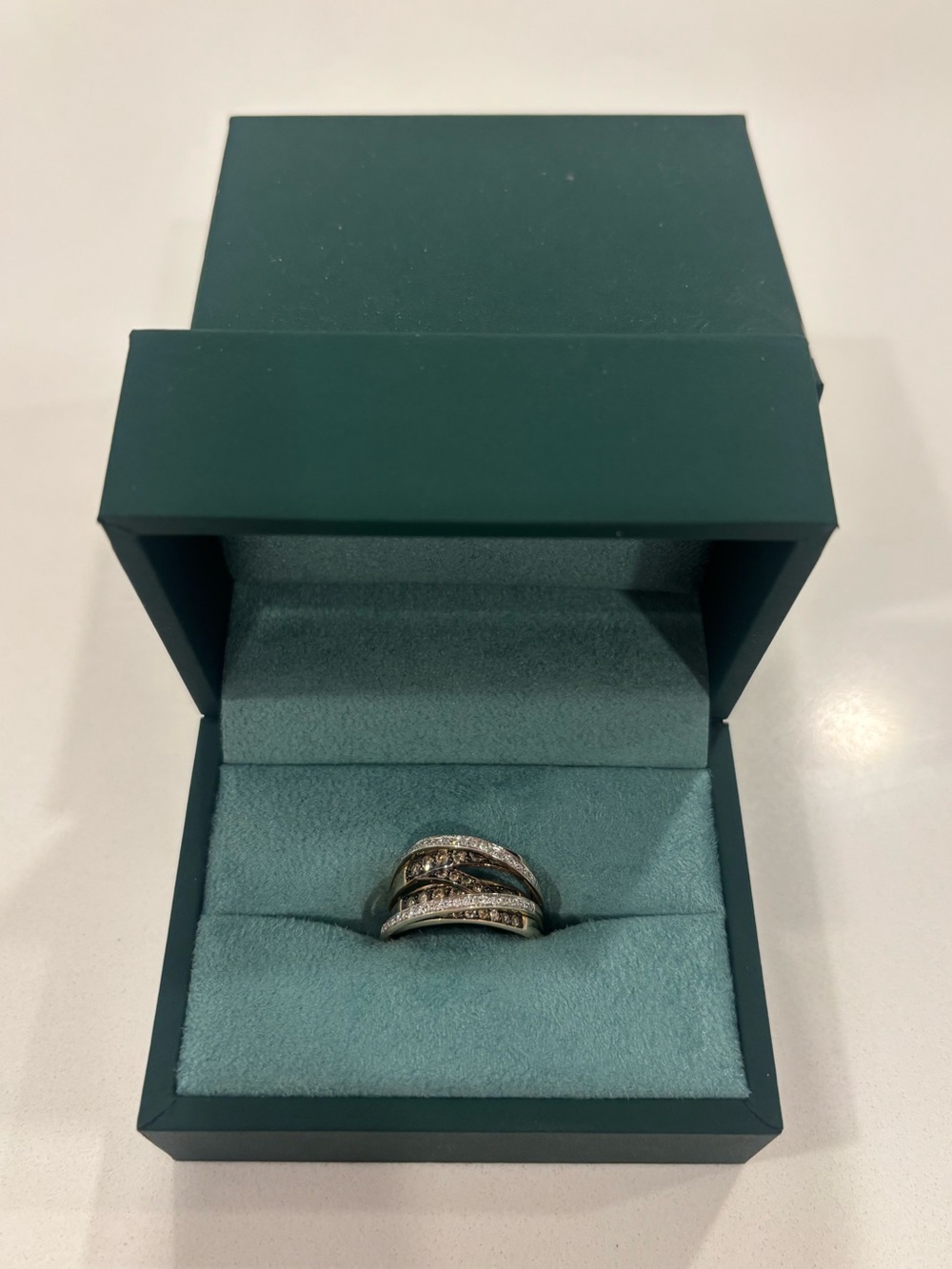 Le Vian 14 Carat Gold, 1 1/2 Diamond Ring Covered in Chocolate & Nude Diamonds